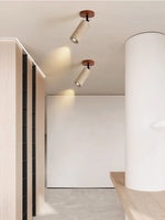 Versa Stone Adjustable Wall Sconce in Travertine and Wood