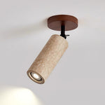 Versa Stone Adjustable Wall Sconce in Travertine and Wood