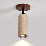 Versa Stone Adjustable Wall Sconce in Travertine and Wood