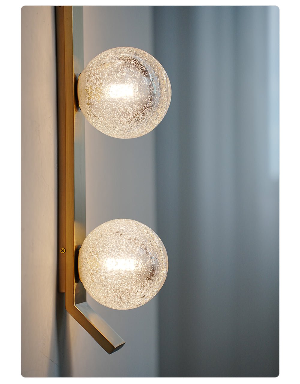 Vertical Balls Bar Wall Sconce in Gold with Clear Glass Globes