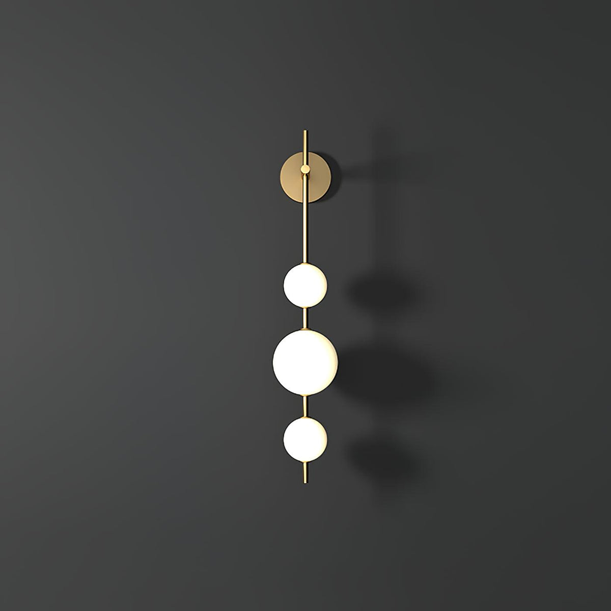 Vertical Globe Plug In Wall Lamp