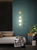Vertical Globe Plug In Wall Lamp