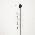 Vertical Globe Plug In Wall Lamp