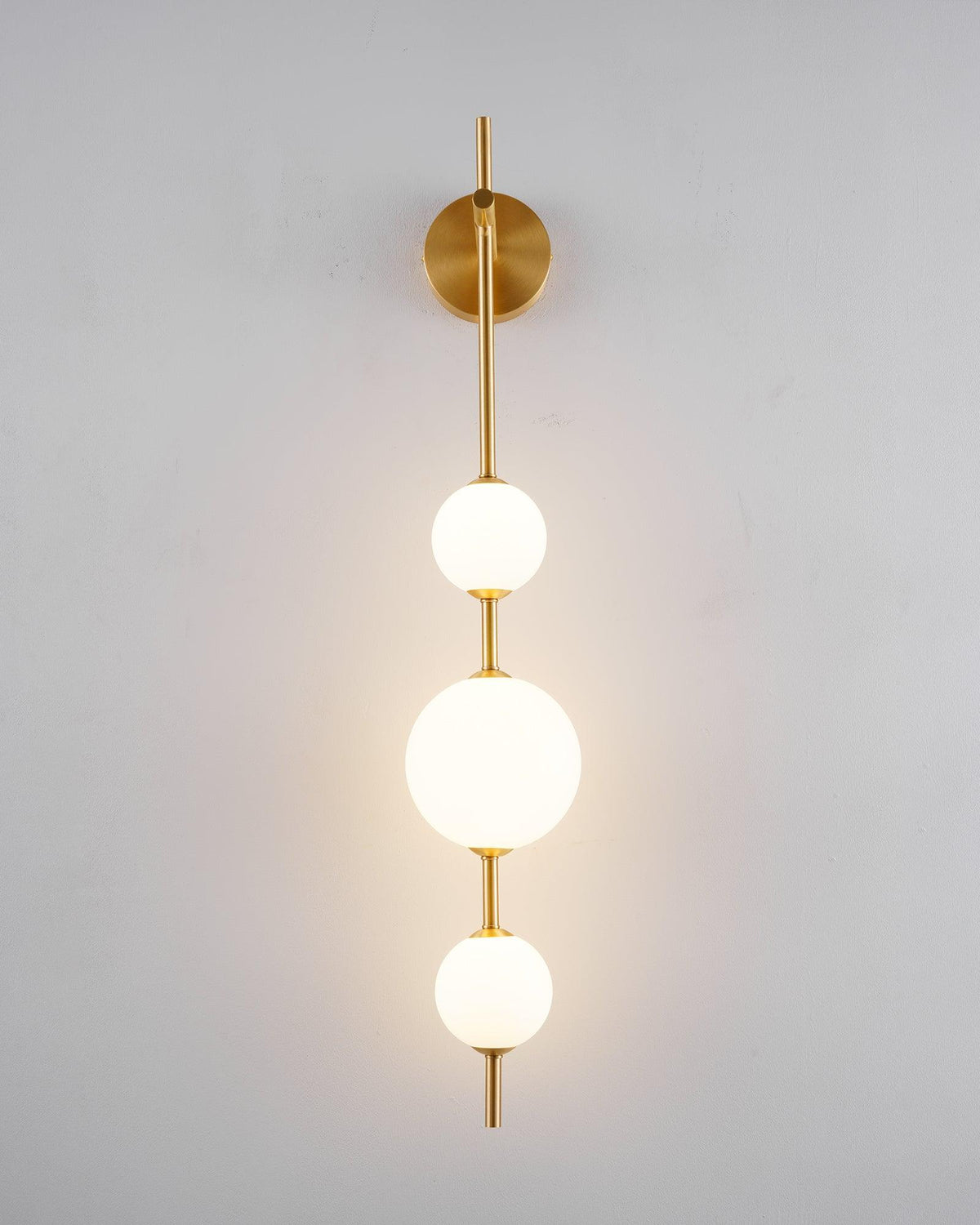 Vertical Globe Plug In Wall Lamp