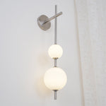 Vertical Globe Plug In Wall Lamp