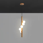 Vertical Orb Timber Pendant Lamp