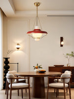 Vespara Pendant Light – Mid-Century Brass & Opaline Glass