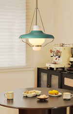 Vespara Pendant Light – Mid-Century Brass & Opaline Glass