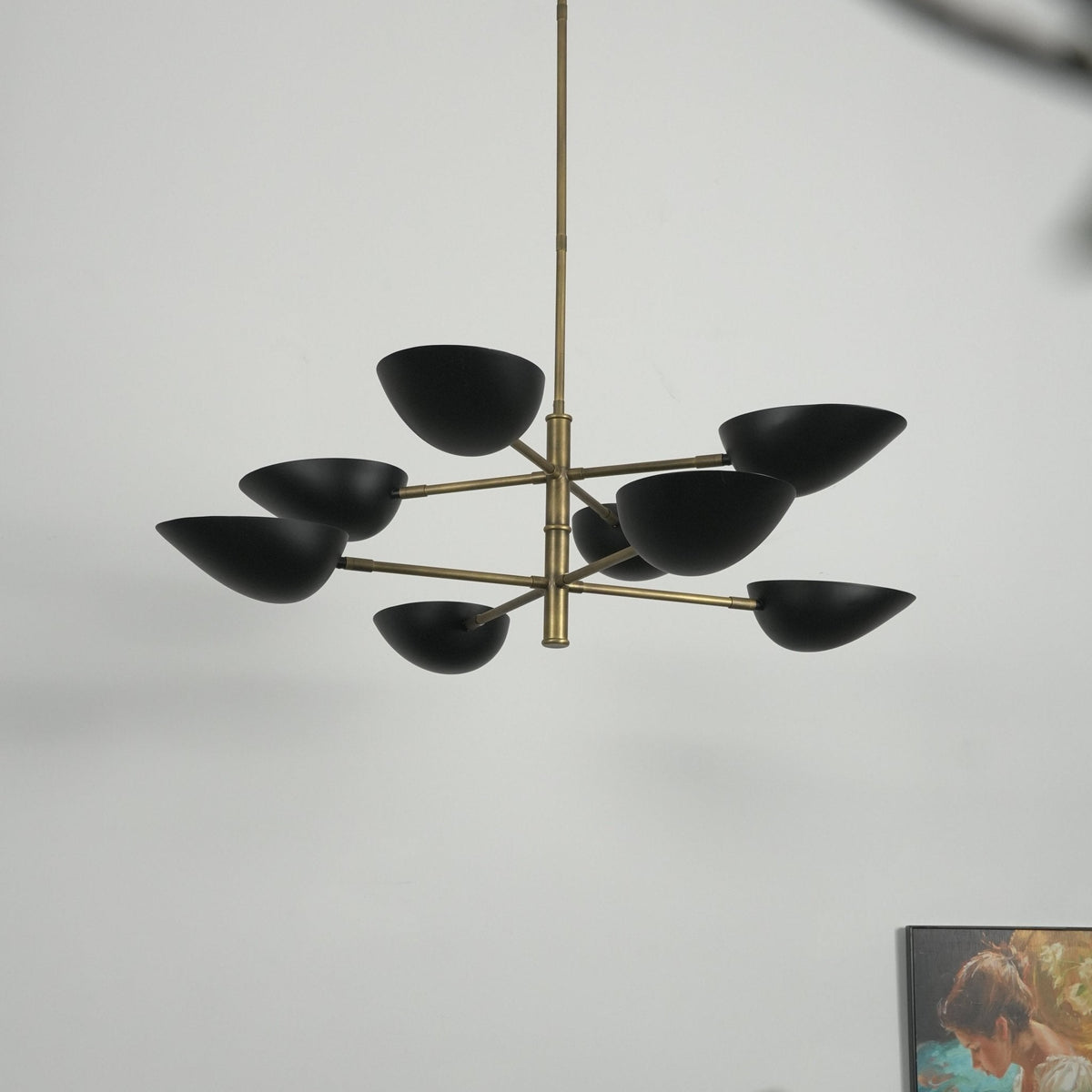 Vespera Brass Chandelier – Modern Statement Lighting for Dining & Living Spaces