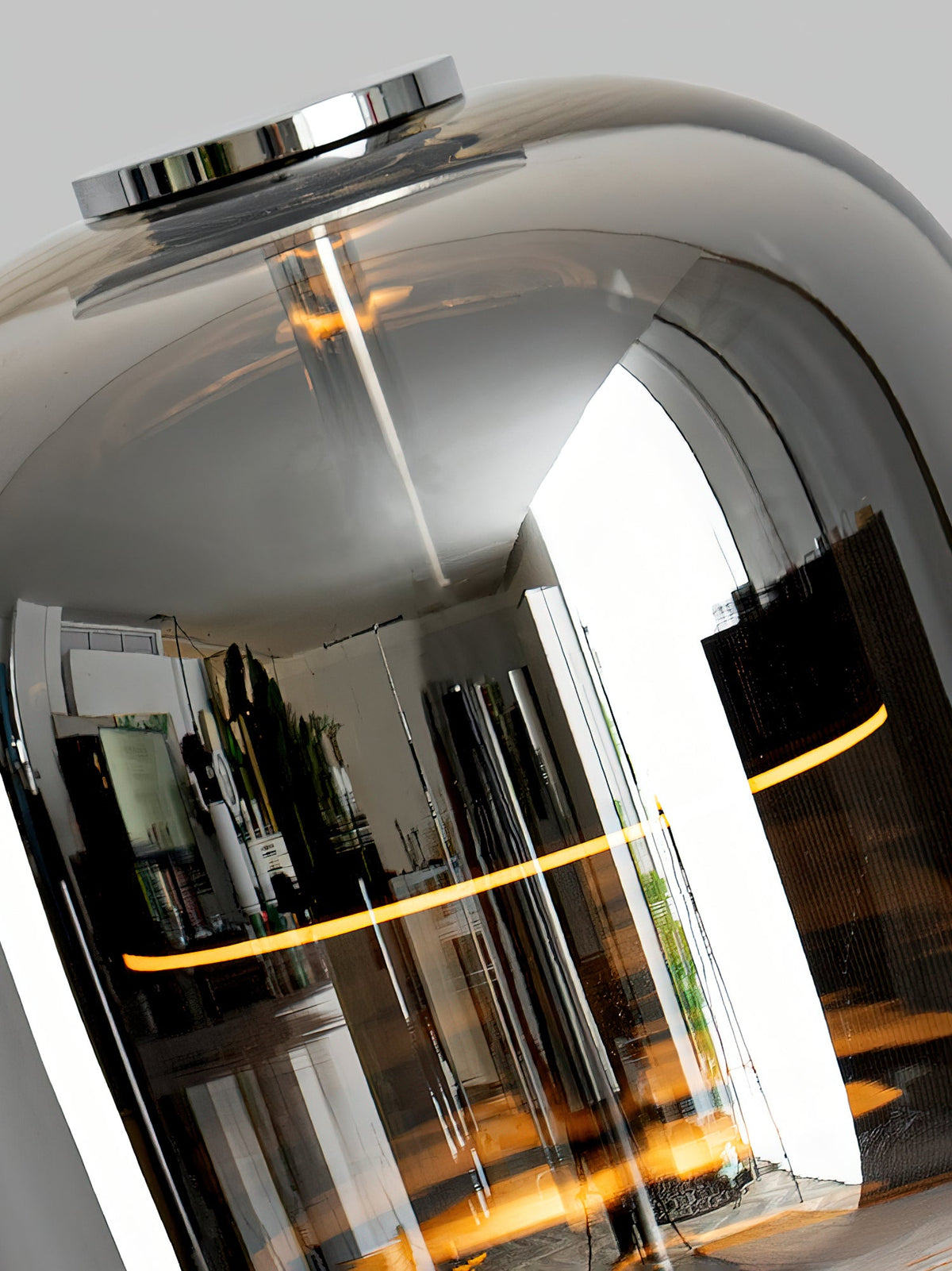 Avolar Smoked Glass LED Table Lamp with Chrome Base
