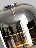 Avolar Smoked Glass LED Table Lamp with Chrome Base