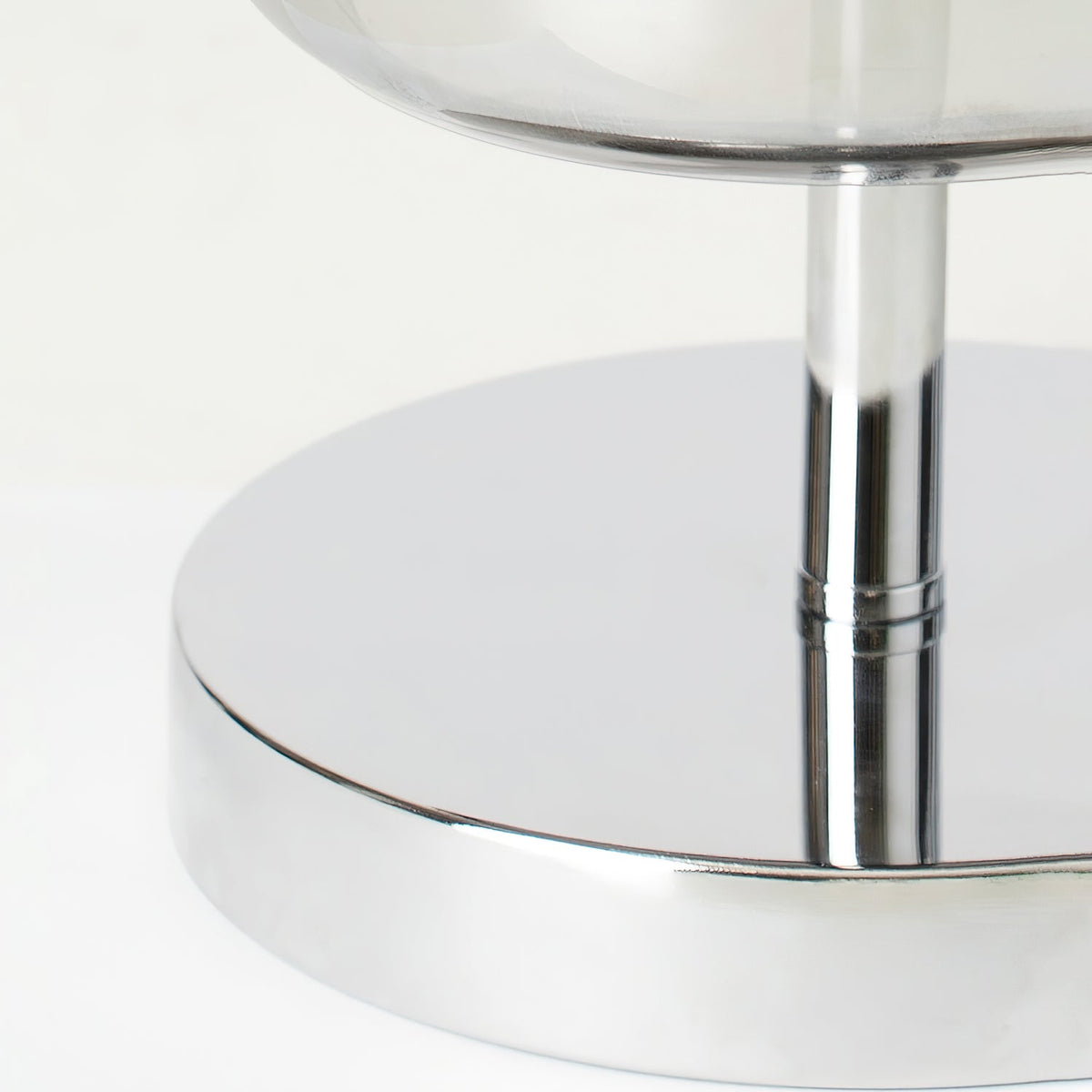 Avolar Smoked Glass LED Table Lamp with Chrome Base