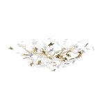 Vine Chandelier — Handblown Crystal LED Pendant Light in Bronze Finish