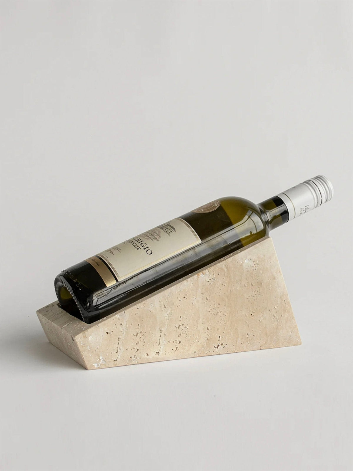 Vino Cantilever Marble Wine Stand – Sculptural Stone Holder for Modern Interiors