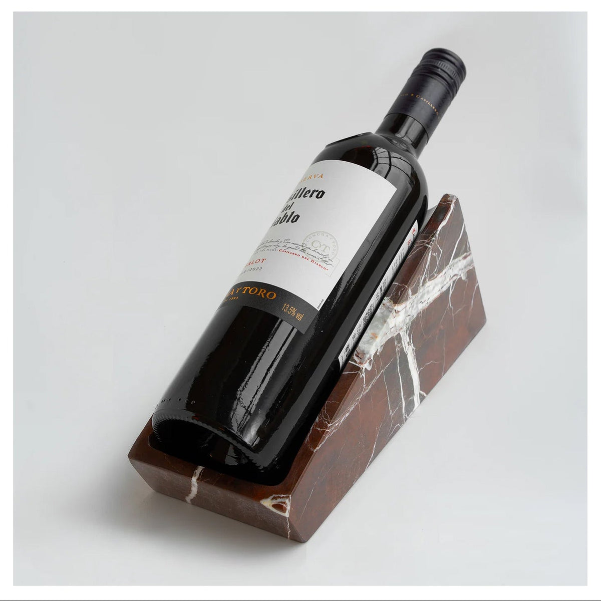 Vino Cantilever Marble Wine Stand – Sculptural Stone Holder for Modern Interiors