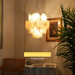 Vintage Murano Gold Glass Disks Chandelier