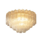 Vintage Murano Transparent Glass Ceiling Light