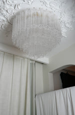 Vintage Murano Transparent Glass Ceiling Light