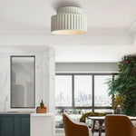 Vintage Cream Style Drum Ceiling Lamp