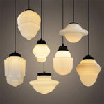 Vintage Frosted Glass Pendant Light