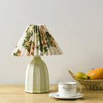Vintage Pleated Table Lamp