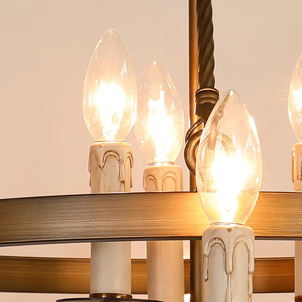 Vintage Voyager Chandelier – Industrial Brass Pendant Light for Modern Interiors