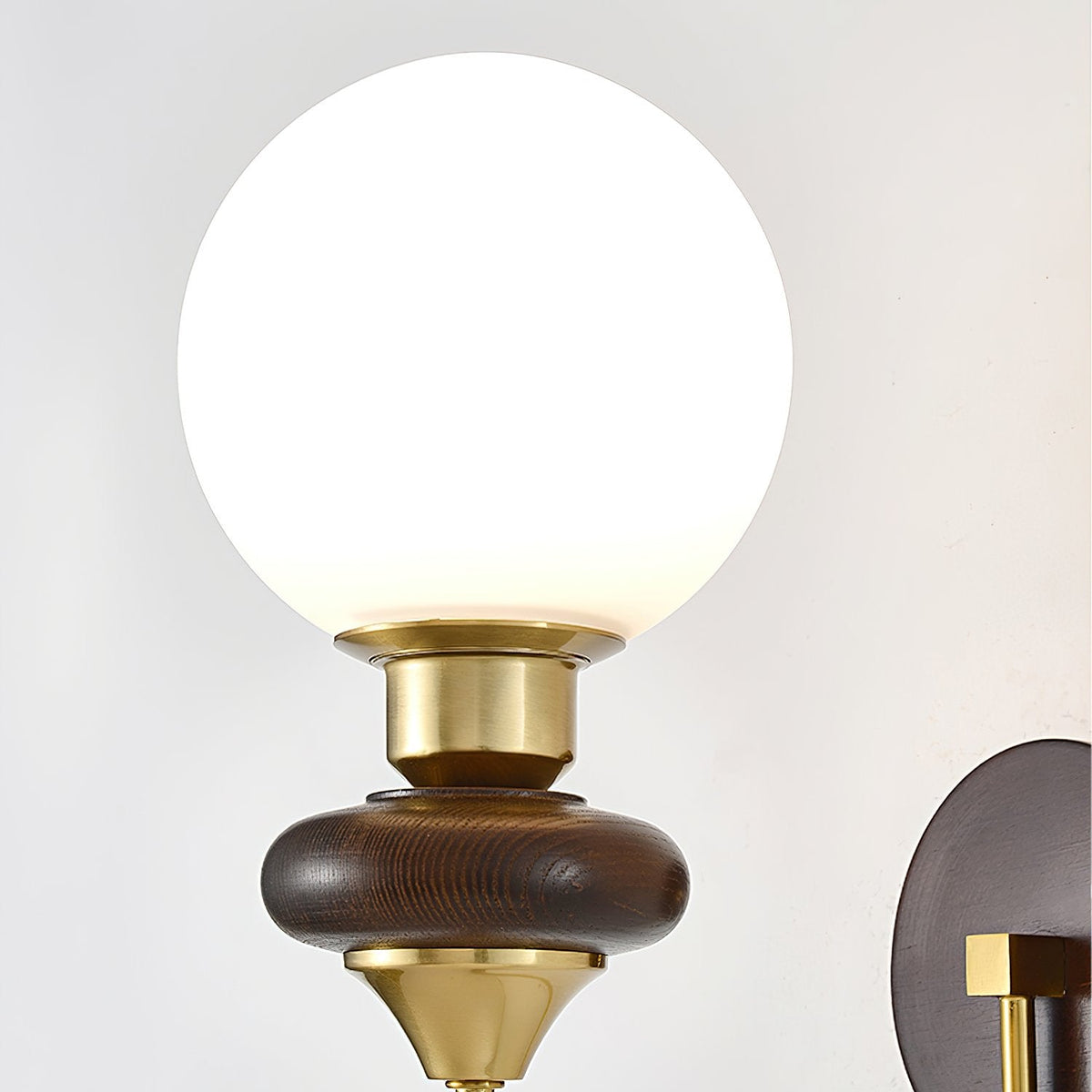 Vintage Walnut Wall Light