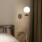 Vintage Walnut Wall Light