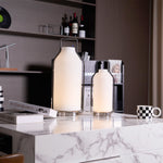 Vintara Lantern Table Lamp – Modern Metal & Glass LED Table Light