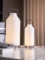 Vintara Lantern Table Lamp – Modern Metal & Glass LED Table Light