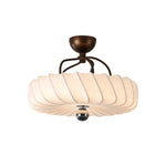 Virelle Spiral Ceiling Light in Bronze and Silk