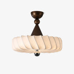 Virelle Spiral Ceiling Light in Bronze and Silk