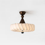 Virelle Spiral Ceiling Light in Bronze and Silk