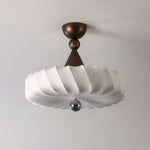 Virelle Spiral Ceiling Light in Bronze and Silk