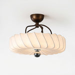 Virelle Spiral Ceiling Light in Bronze and Silk