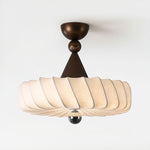 Virelle Spiral Ceiling Light in Bronze and Silk