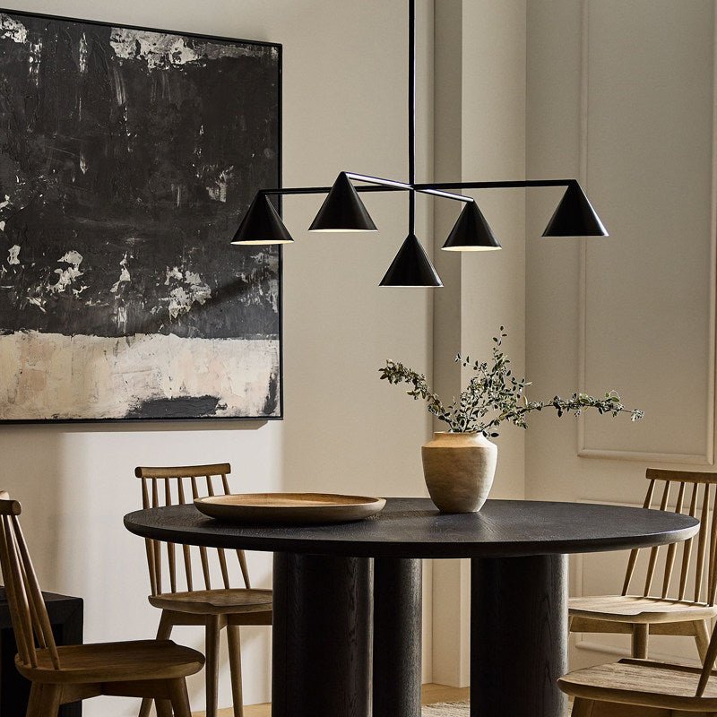 Virelli Cone Chandelier – Modern Minimalist Pendant Light for Dining and Living Spaces