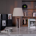 Virello Marble Table Lamp – Sculptural Modern Lighting with Brass Accents