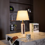 Virello Marble Table Lamp – Sculptural Modern Lighting with Brass Accents
