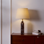 Virello Marble Table Lamp – Sculptural Modern Lighting with Brass Accents