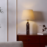 Virello Marble Table Lamp – Sculptural Modern Lighting with Brass Accents