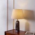 Virello Marble Table Lamp – Sculptural Modern Lighting with Brass Accents
