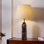 Virello Marble Table Lamp – Sculptural Modern Lighting with Brass Accents
