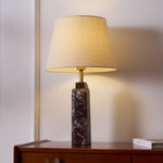 Virello Marble Table Lamp – Sculptural Modern Lighting with Brass Accents