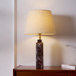 Virello Marble Table Lamp – Sculptural Modern Lighting with Brass Accents