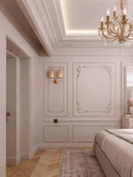 Vireo Twin Wall Light – Modern Brass & Fabric Sconce for Bedroom, Living Room, Hallway