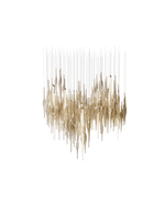 Vitara Glass Drop Chandelier — Amber Gothic LED Pendant