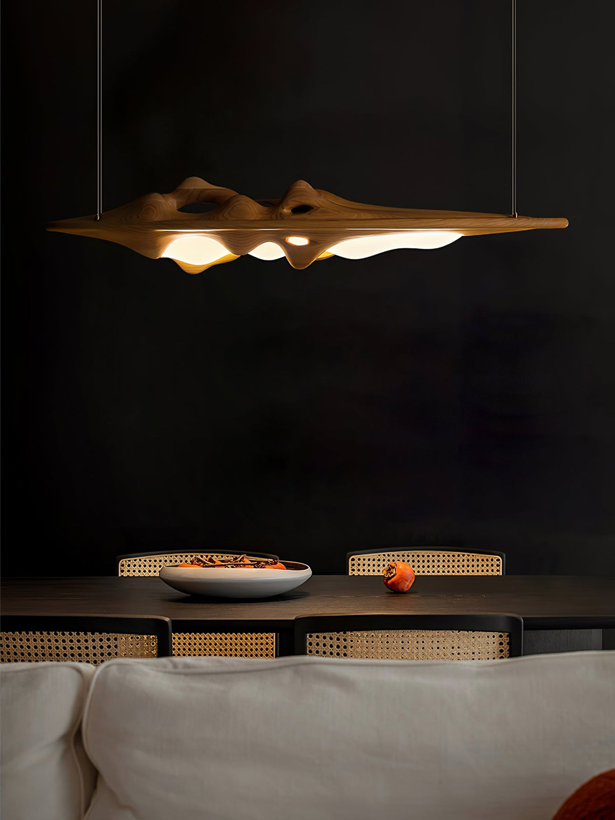 Volar Drift Modern Wood LED Pendant Light for Dining Room and Kitchen Island