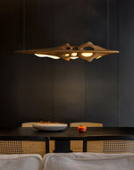 Volar Drift Modern Wood LED Pendant Light for Dining Room and Kitchen Island