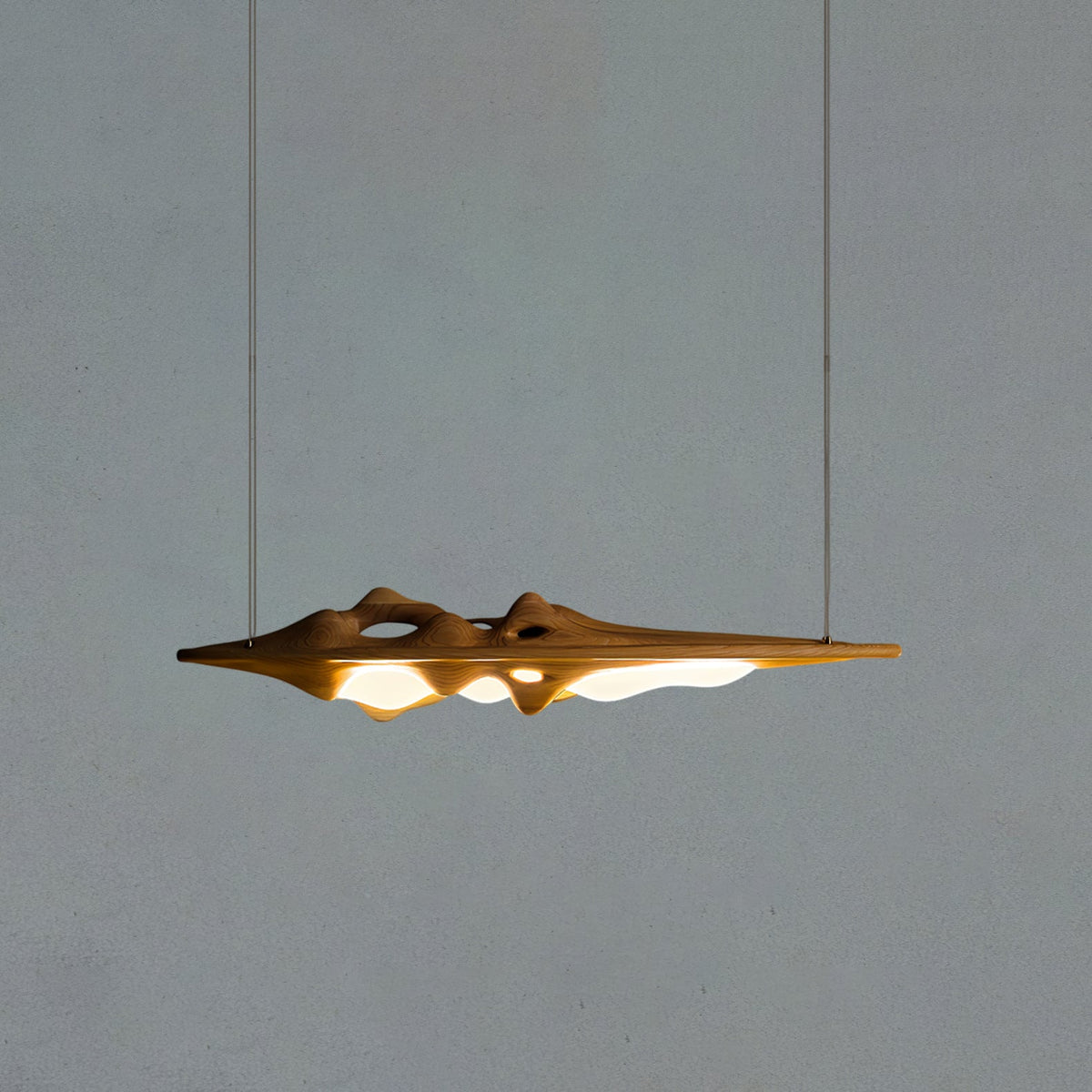 Volar Drift Modern Wood LED Pendant Light for Dining Room and Kitchen Island